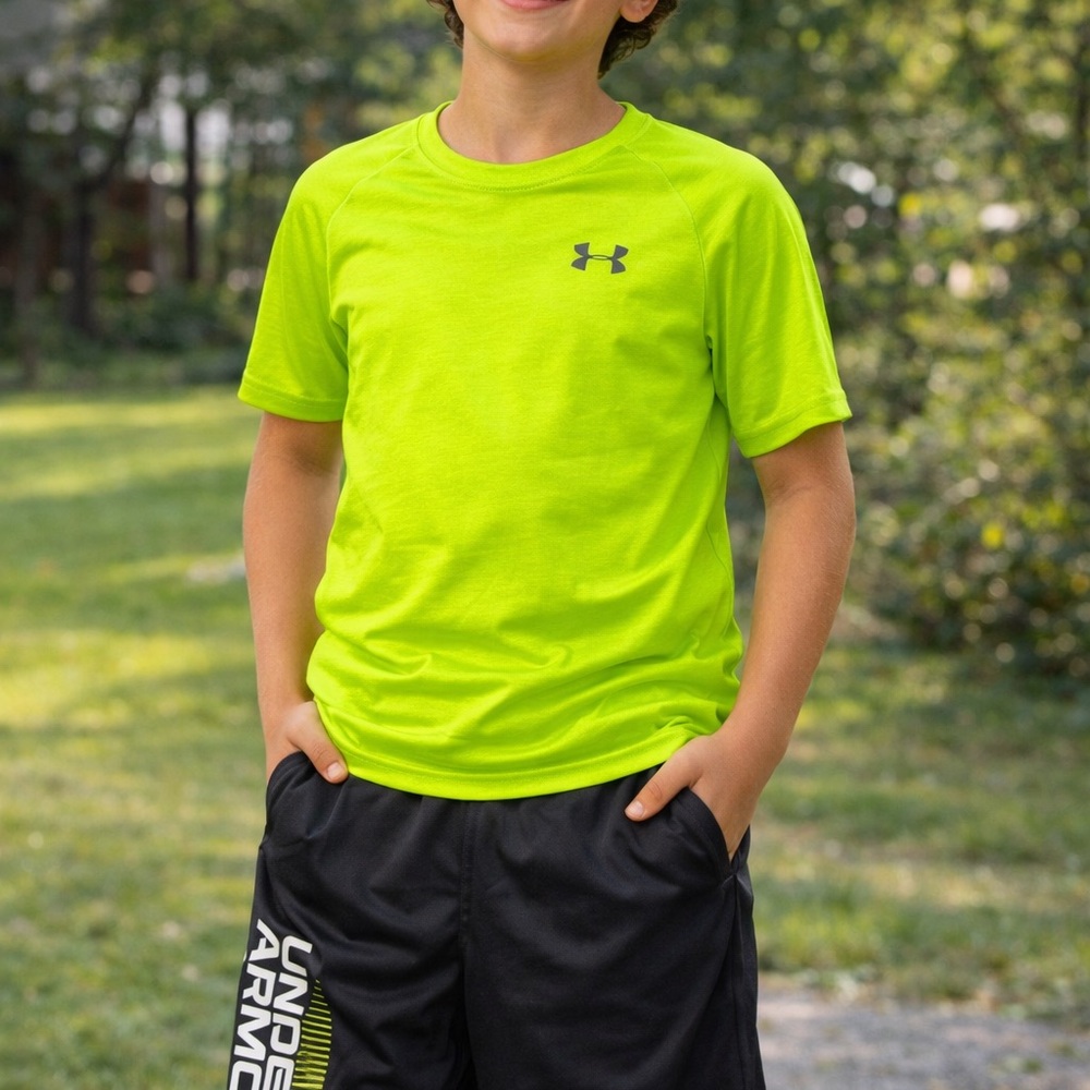 Under Armour Kids Bright Lime Tee & short set